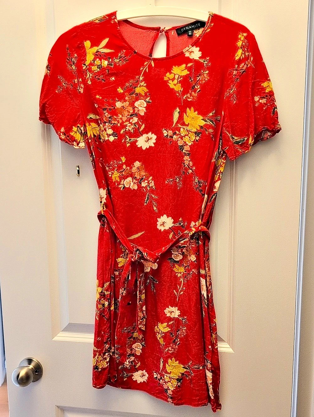 Dynamite Floral Wrap Mini Dress